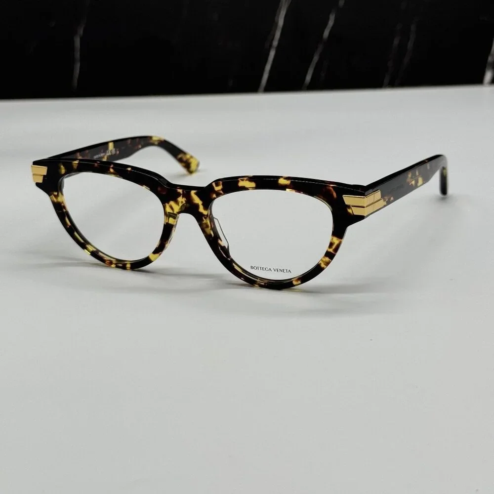 NEW BOTTEGA VENETA BV1106O 002 CAT EYE HAVANA WOMEN EYEGLASSES